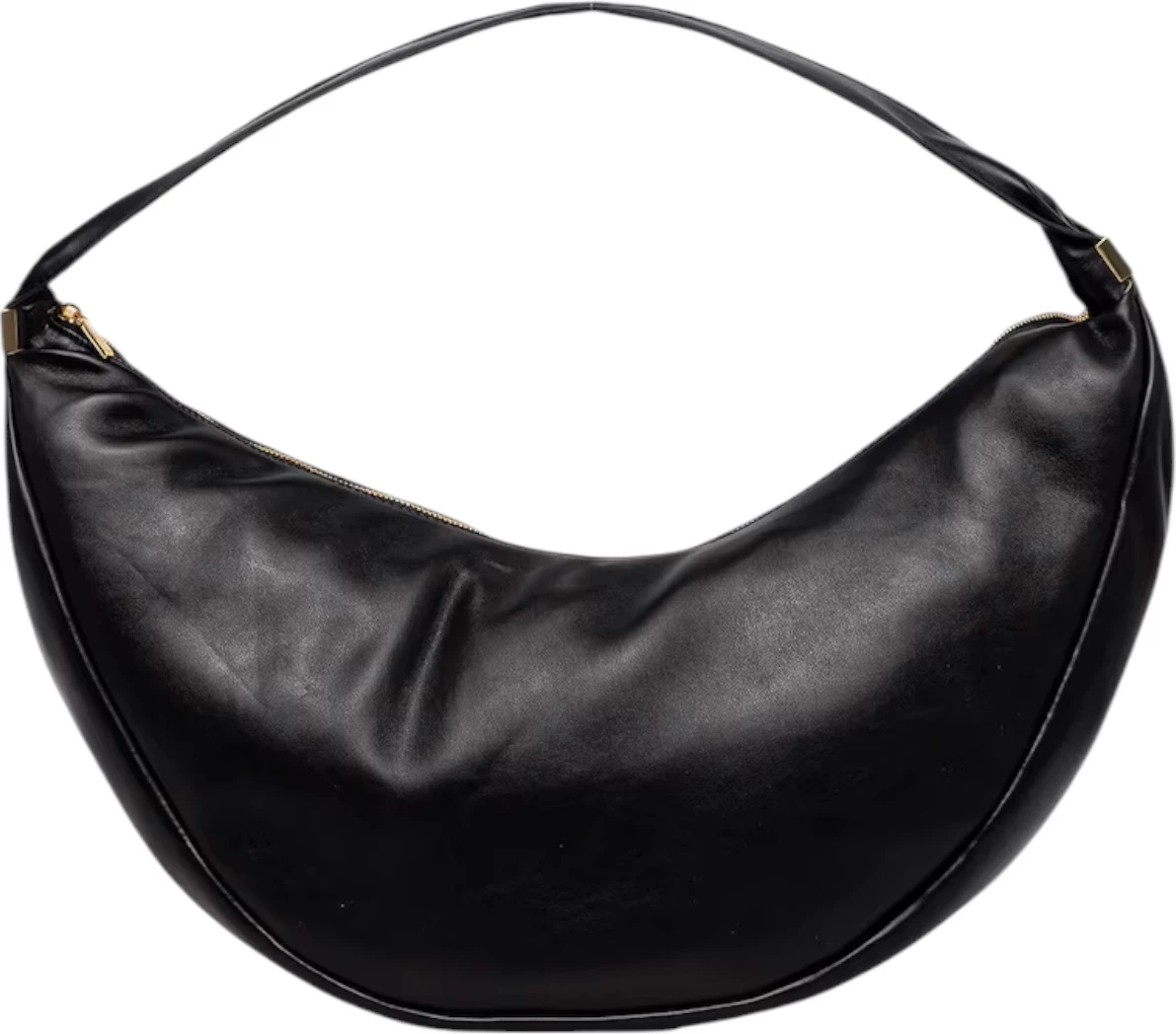 Çantë krahu për femra Calvin Klein Pinched Soft Crescent LG LV04F3009G, e zezë