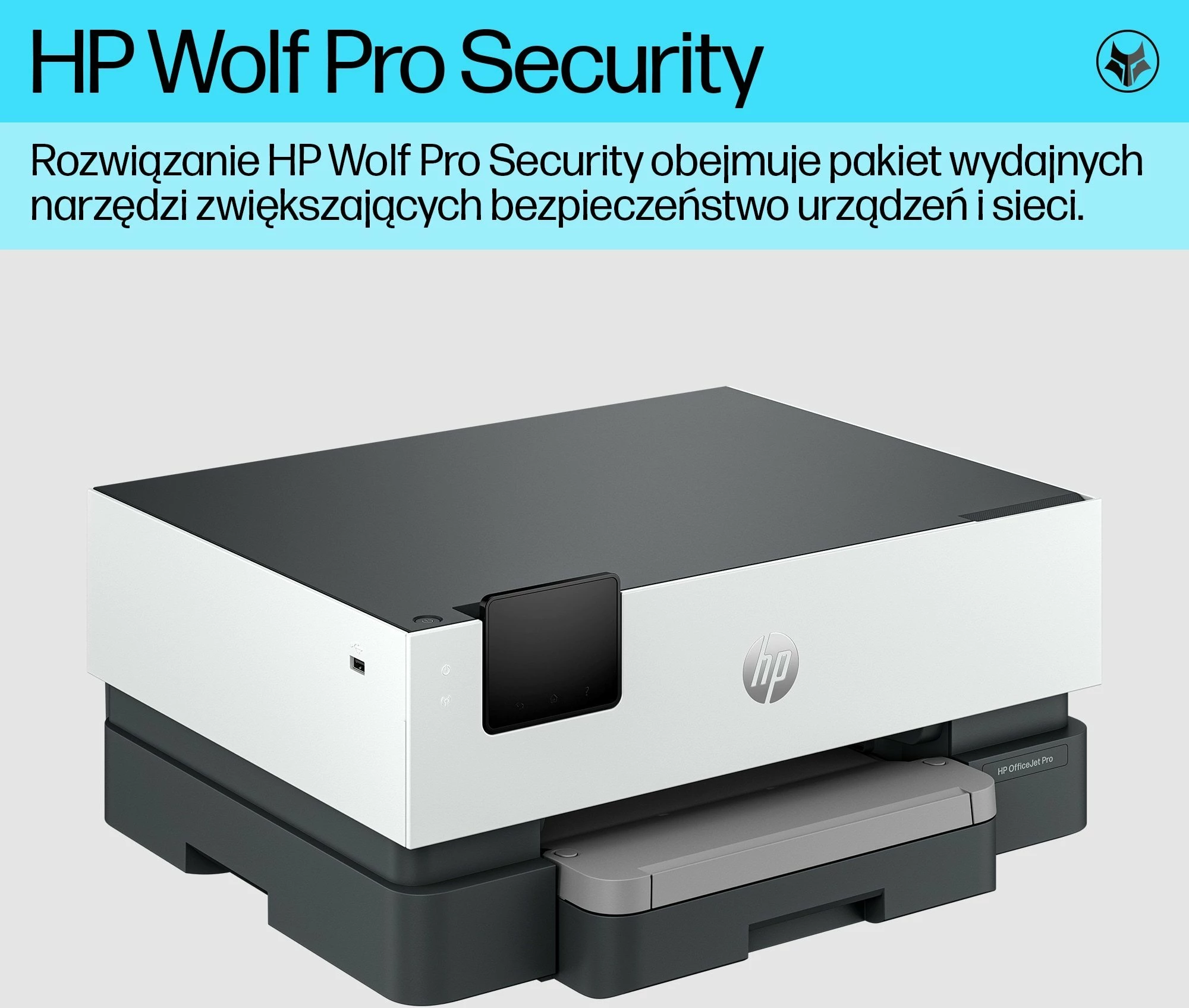 Printer inkjet HP OfficeJet Pro 9110b (5A0S3B) A4, Wi‑Fi, Duplex, 250 fletë, 4 kartrixhe, Ethernet/USB, ekran me prekje, Bardhë/Gri