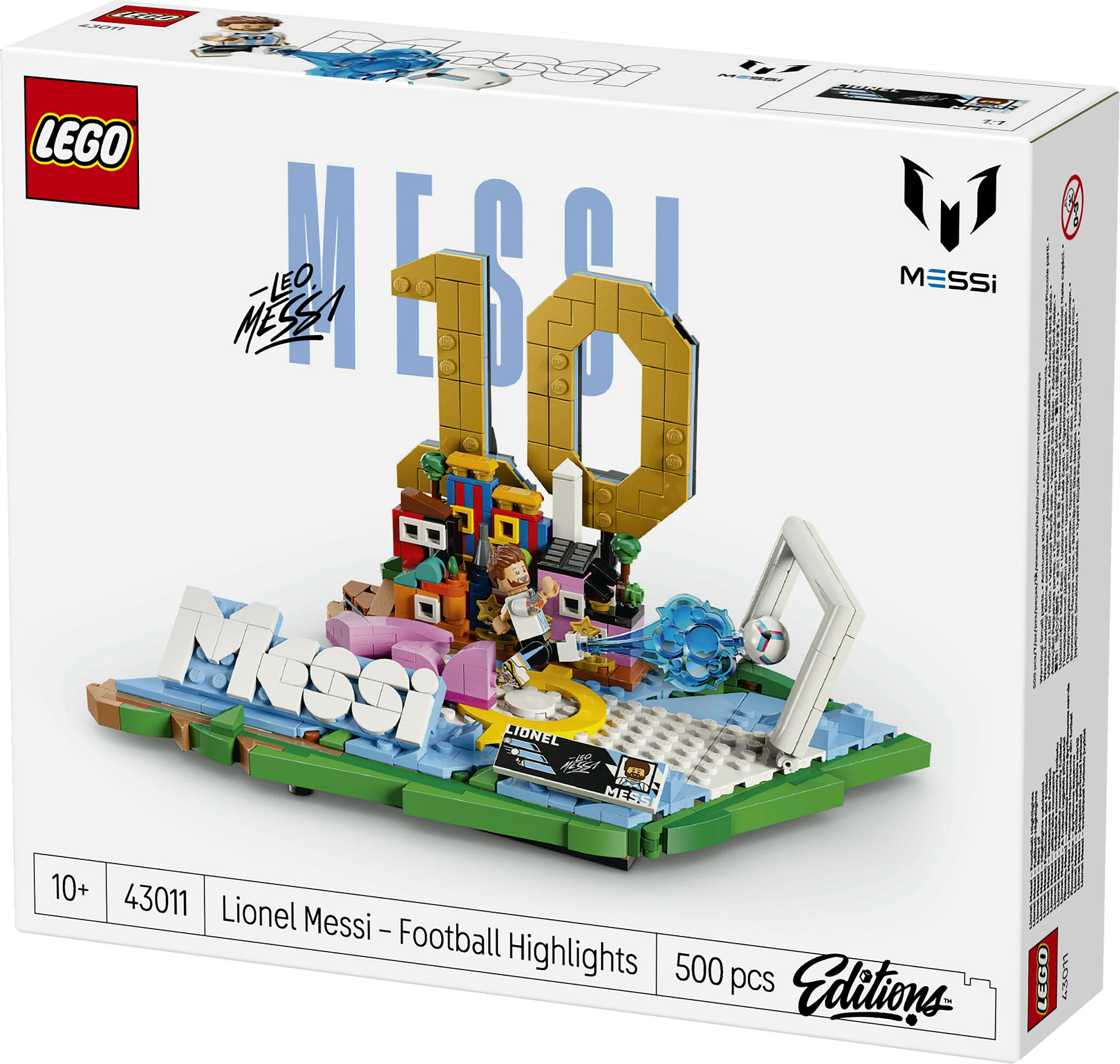 Set ndërtimi LEGO 43011 Lionel Messi Football Highlights, 500 copë, multikolor