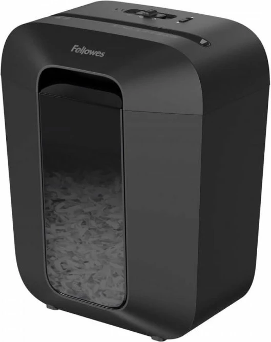 Shredder letre Fellowes Powershred LX45, cross-cut P-4, 8 fletë, kosh 17L, i zi