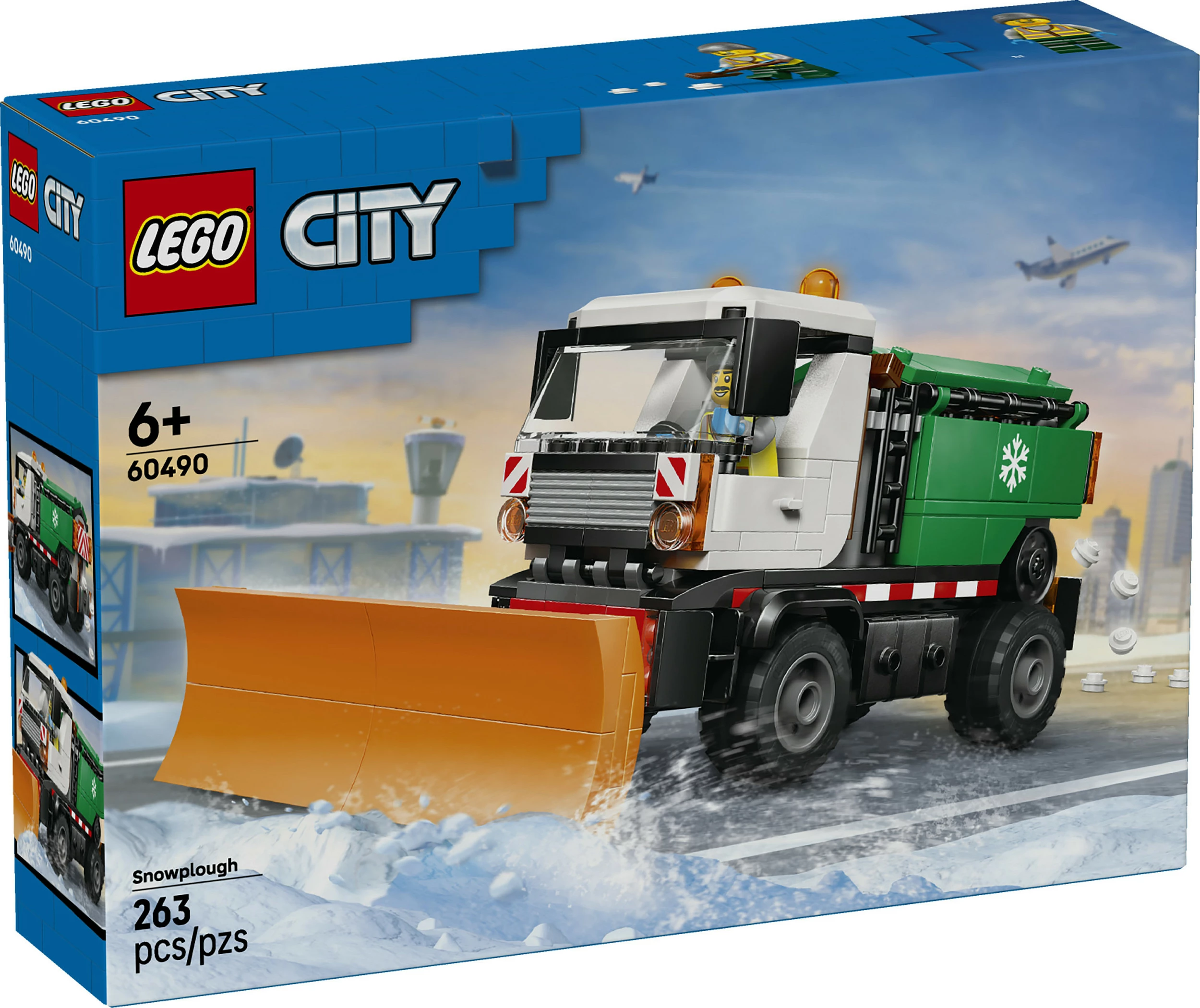 Set ndërtimi LEGO City Snowplough 60490, 263 copë, 6+, shumëngjyrësh