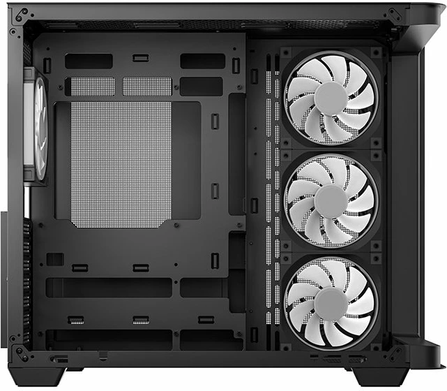 Kasë Deepcool CG530U 4F, Midi Tower, xham i kalitur panoramik, 4 ventilatorë ARGB, ATX/mATX/ITX, USB-C, e zezë