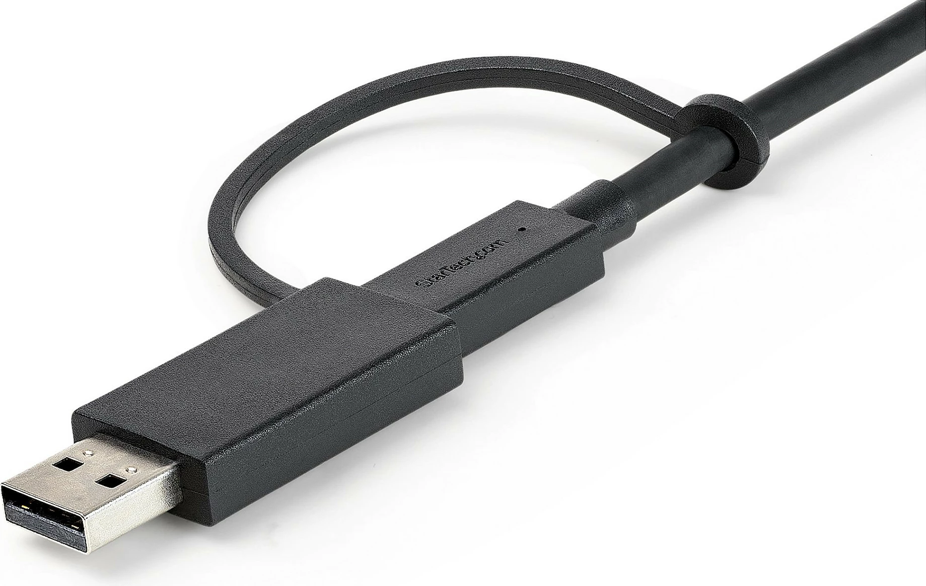 Kabllo StarTech USB-C në USB-C 1m, 10Gbps, PD 100W, me adapter USB-A, e zezë