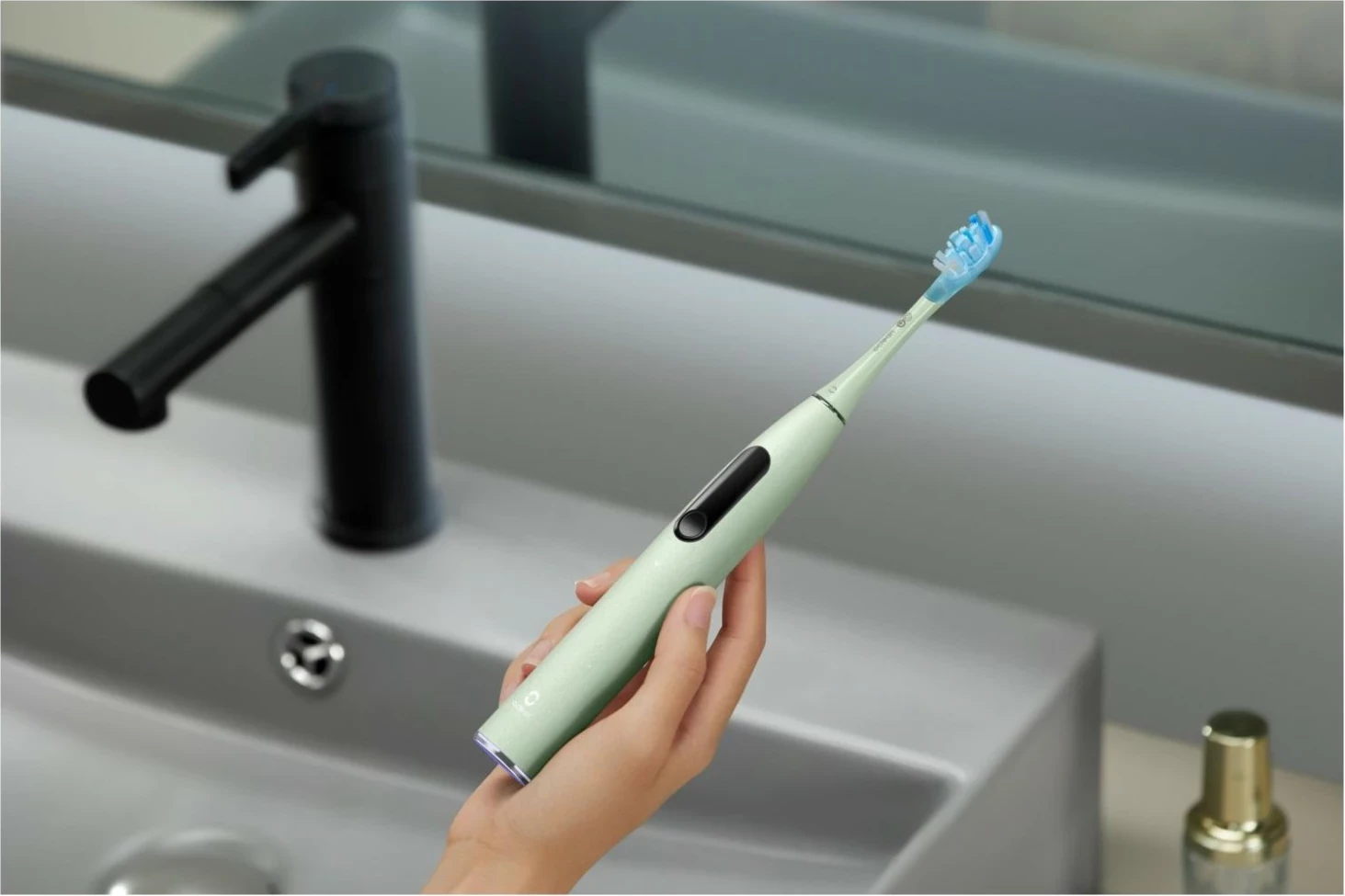 Brushë elektrike dhëmbësh Oclean X Ultra 20 Set AI, Bluetooth/Wi‑Fi, 3 koka, mint e gjelbër