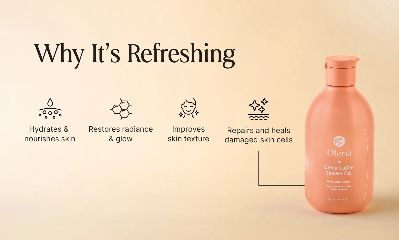 Xhel për trup Green Coffee Shower Gel, 300ml