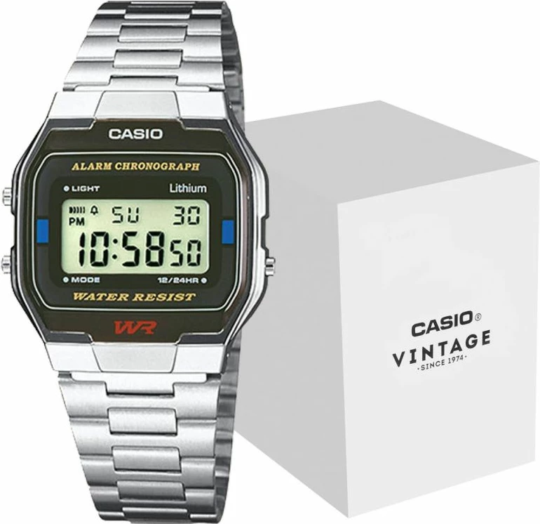 Orë dore unisex Casio, argjend