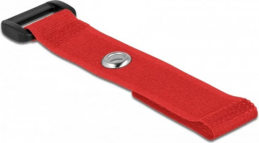 Lidhëse kabllosh me velcro DeLOCK, 150 x 20 mm, 5 copë, e kuqe