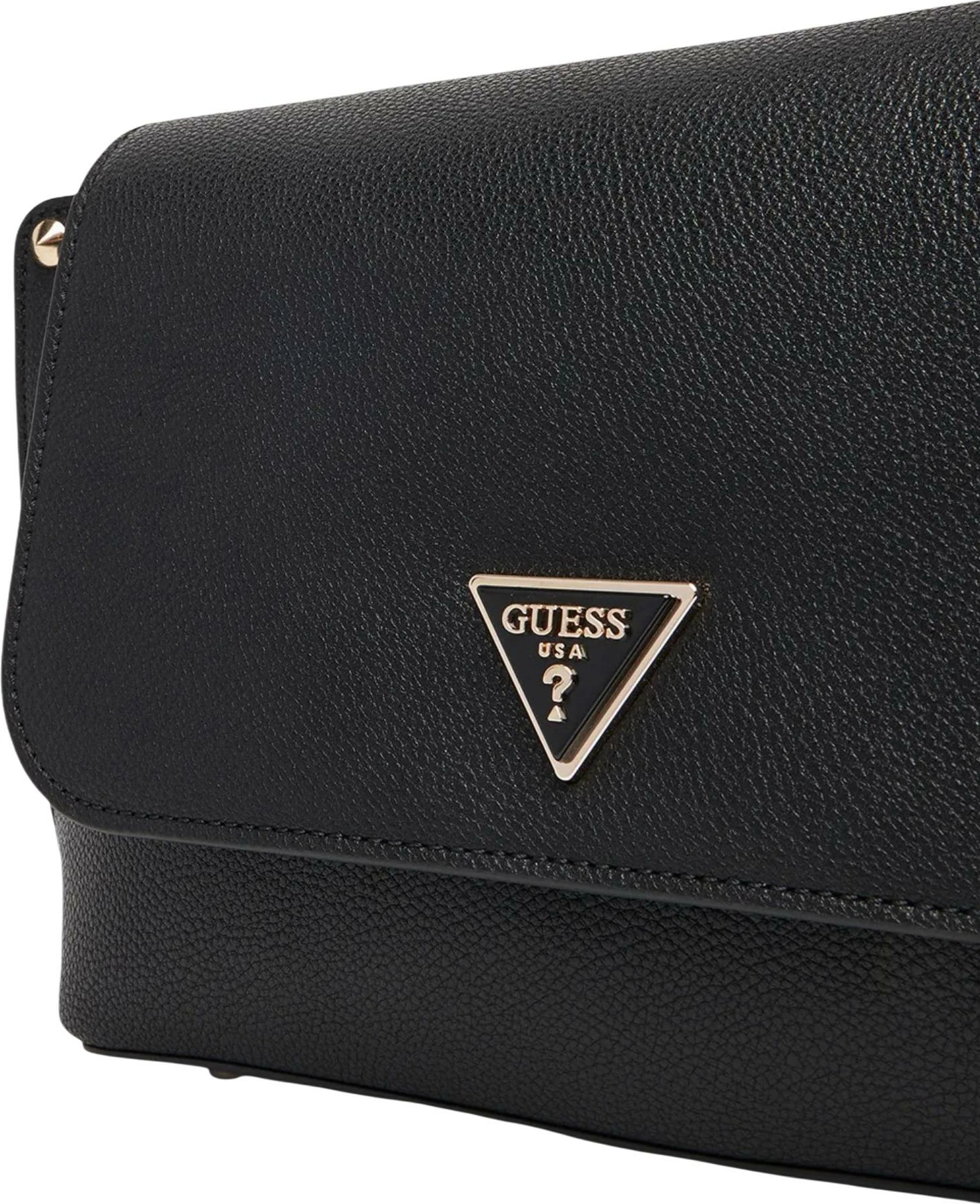 Çantë crossbody për femra Guess Meridian II Flap HWBG69 74200, e zezë