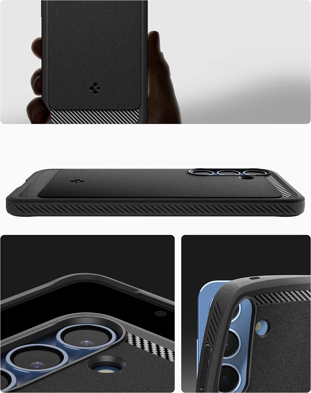 Mbështjellës Spigen Rugged Armor Mag MagSafe për Samsung Galaxy S25, i zi