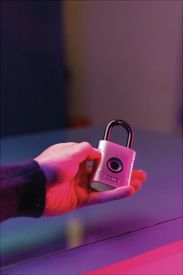 Dryn ABUS Lock Touch 57/45, fingerprint, IP66/IP68, 95 mm, argjendtë