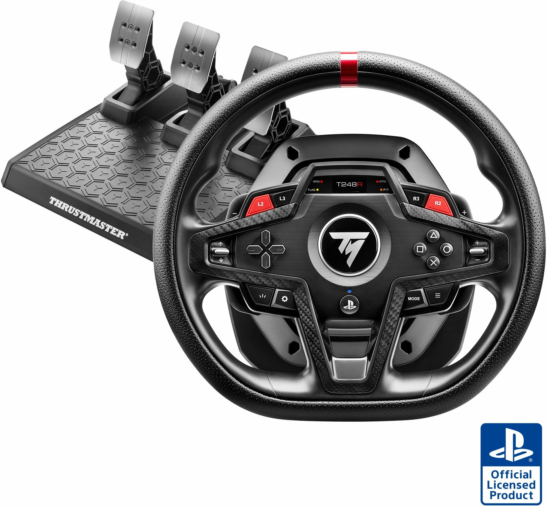 Volan Thrustmaster T248R (4160869) Force Feedback me 3 pedale për PC/PS4/PS5, i zi