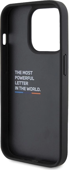 Mbështjellës BMW Leather Carbon për iPhone 15 Pro, i zi