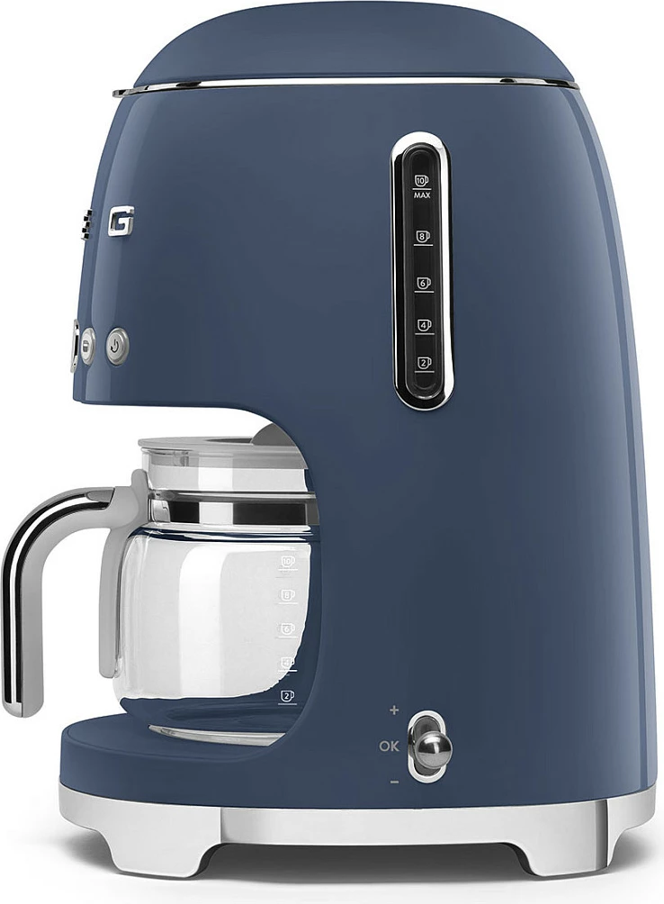 Aparat kafeje me filtër Smeg DCF02NBEU, karafë 12 filxhanë, 1050W, Navy blue