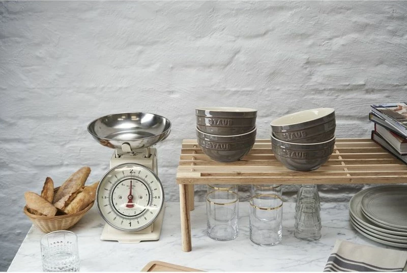 Filxhanë ceramike STAUB 700 ml, të hirtë, set prej 4 copë