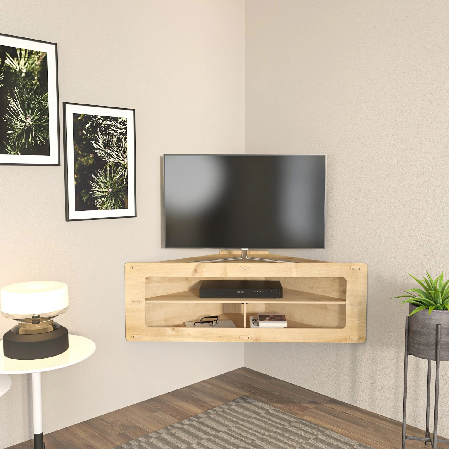 Komodë për TV Hanah Home, ngjyrë lisi, Sala