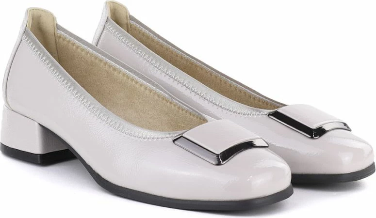 Këpucë me take të ulët Vinceza 18129, të hirtë