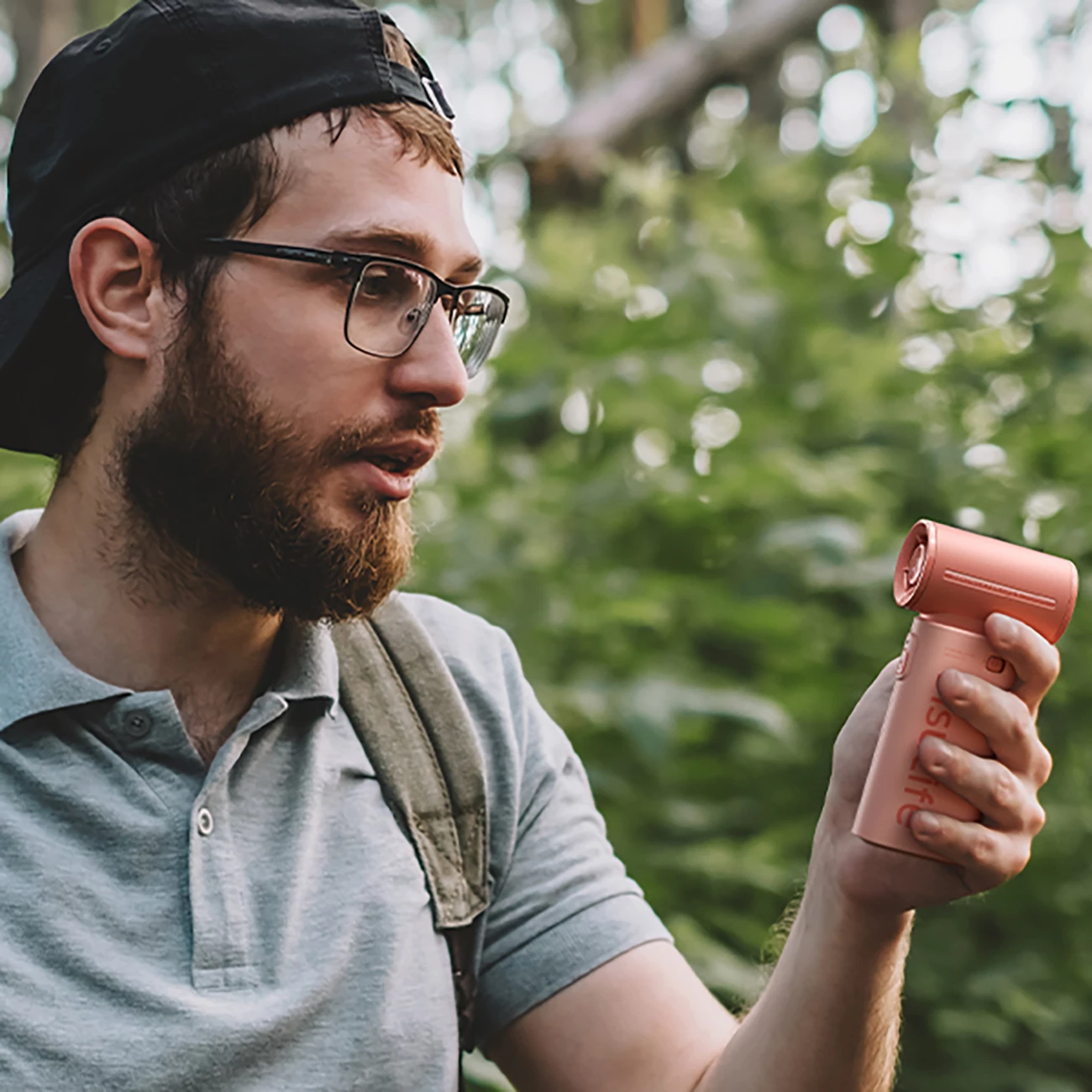 Ventilator dore Jisulife Life9, 3600mAh, USB-C, Rozë