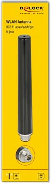 Antena WiFi DeLOCK 12701, omni 4/6 dBi, 5.15–5.875 GHz, N-type, e zezë