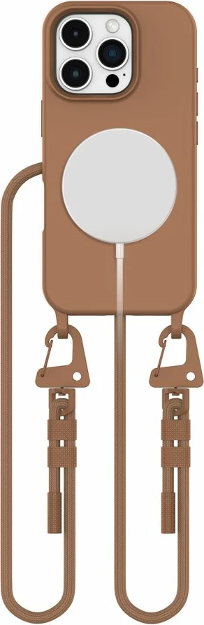 Mbështjellës Tech-Protect Magnecklace për iPhone 16 Pro Max, MagSafe, Kafe