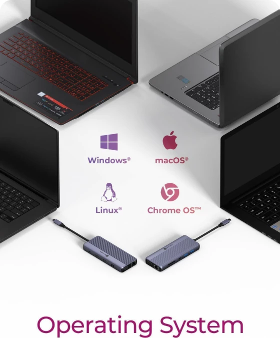 stacion docking USB-C ICYBOX IB-DK4062-CPD 12-në-1, triple video (2x HDMI 4K + VGA), PD 100W, Ethernet Gigabit, lexues SD/microSD, gri