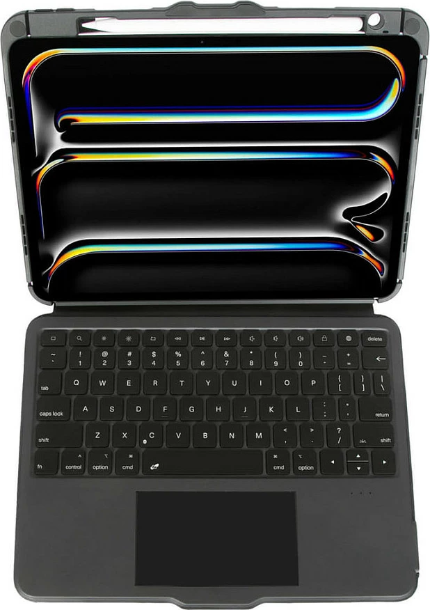 Mbështjellës me tastierë Bluetooth Targus VersaVu, me trackpad, backlight, USB-C, për iPad, i zi