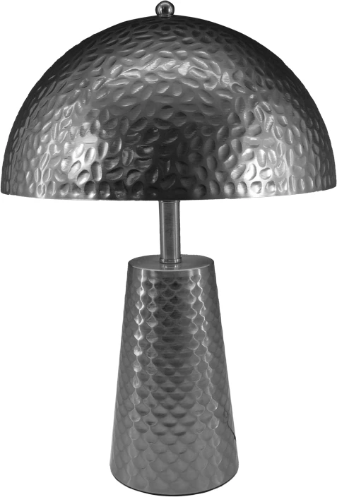 Llambë tavoline Ambient Inart E27, metalike argjendi, D30x44cm