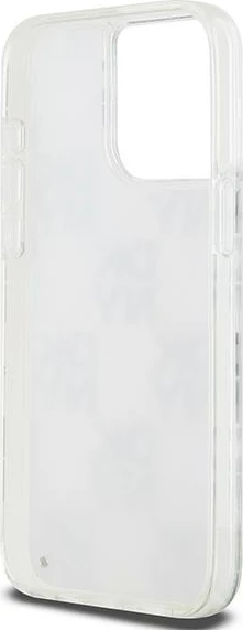 Mbështjellës DKNY Liquid Glitter Multilogo për iPhone 15 Pro Max, Bardhë