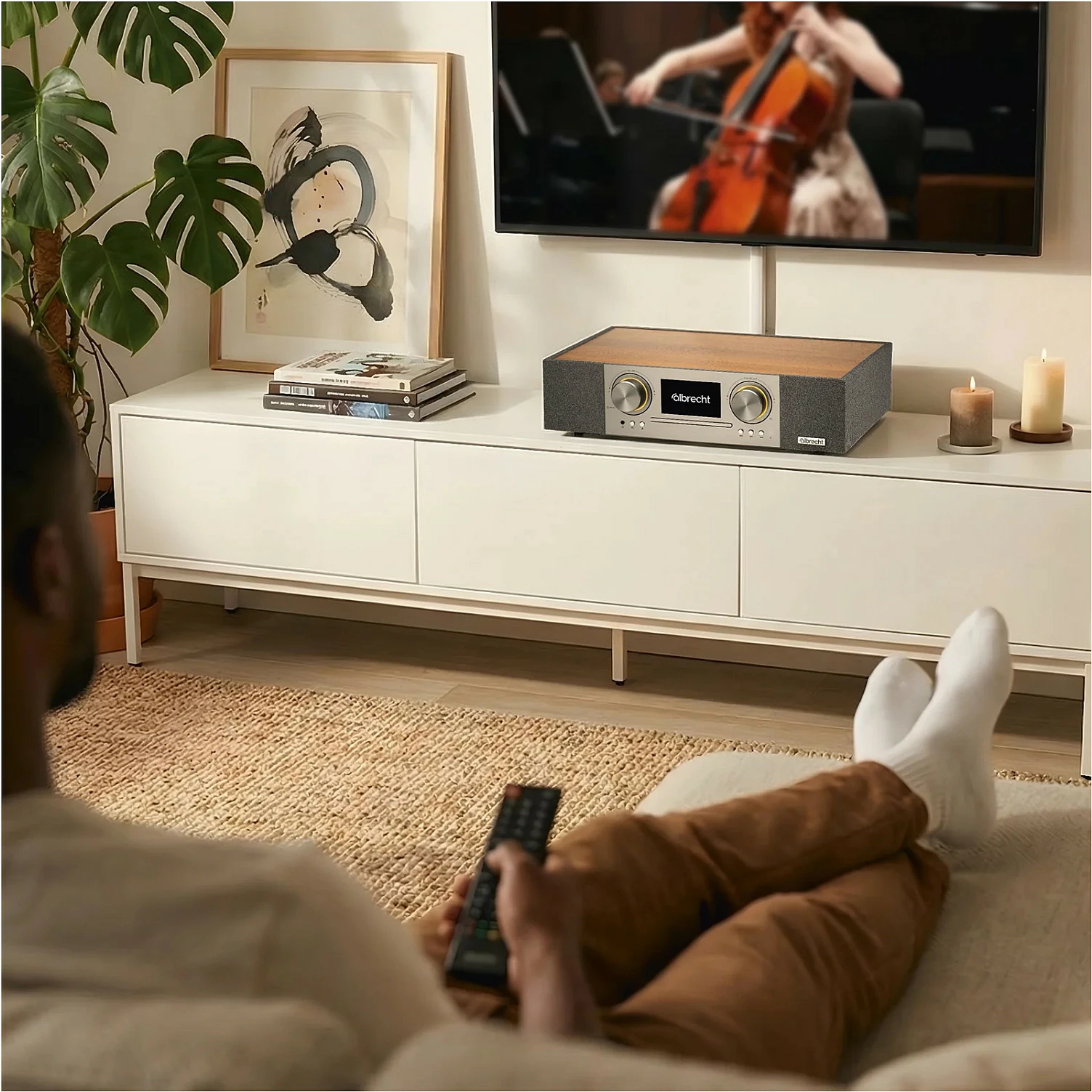 Sistem audio Albrecht DR 1000, all-in-one, dru/gri