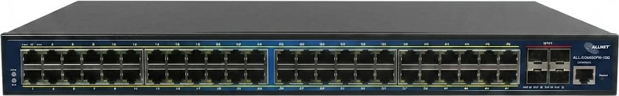 Switch ALLNET ALL-SG8652PMJ-10G-850W, 52-Port (48x GbE PoE, 4x SFP+), rack 19"