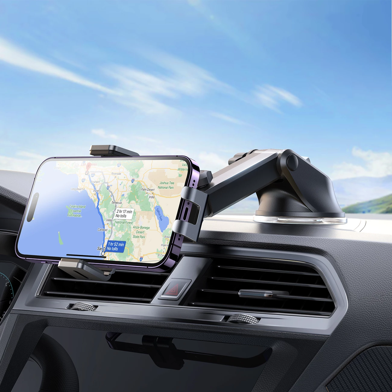 Mbajtës elektrik telefoni Joyroom JR-ZS219 me karikues wireless 15W, i zi