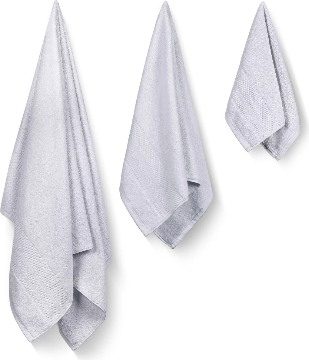 Set peshqirësh (3 copë), Mijölnir, Piramit, ngjyrë gri