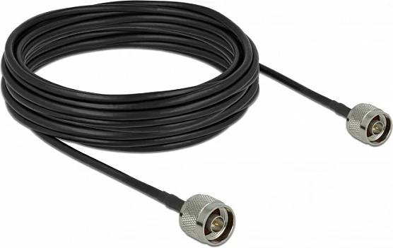 Kabllo koaksiale DeLOCK 90424 LMR195, 10 m, 50 Ω, e zezë/gri