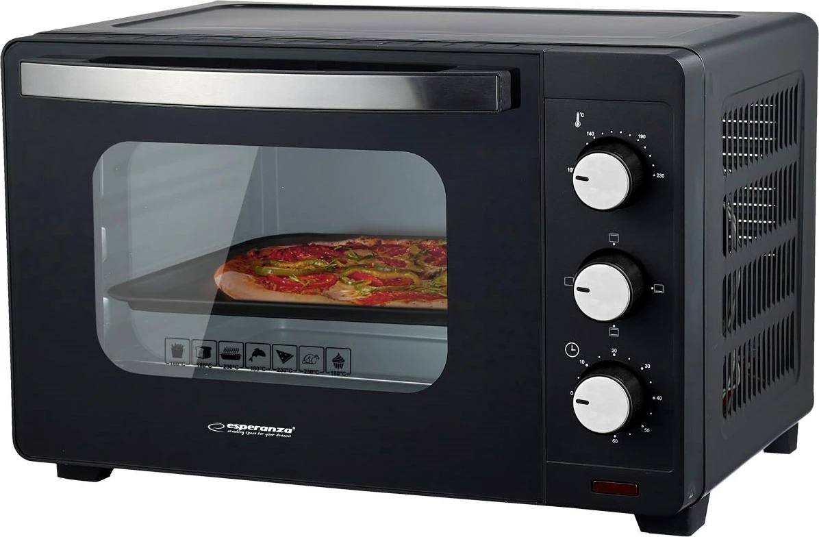Mini furrë Esperanza EKO008N, 20 litra, 1280 W, e zezë