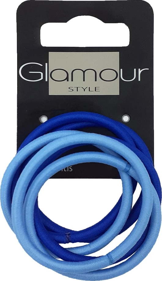 Lidhëse flokësh Glamour pa metal për femra blu 6 copë