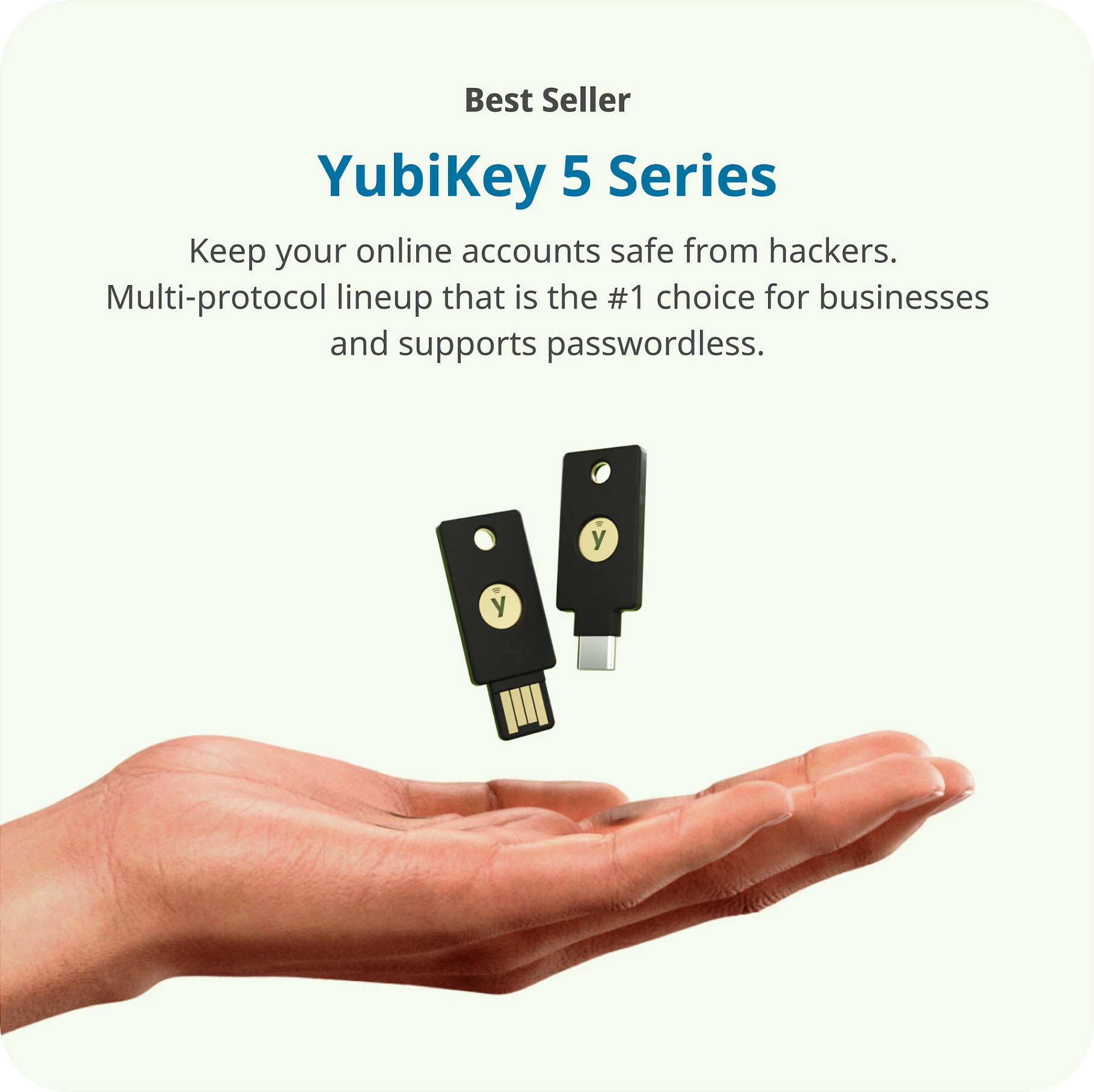 Çelës sigurie YubiKey 5C NFC, USB-C, i zi