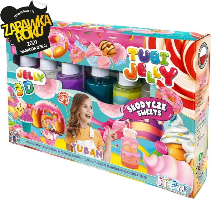 Set kreativ TUBAN Tubi Jelly TU3323, 6 ngjyra, figura 3D, multicolor