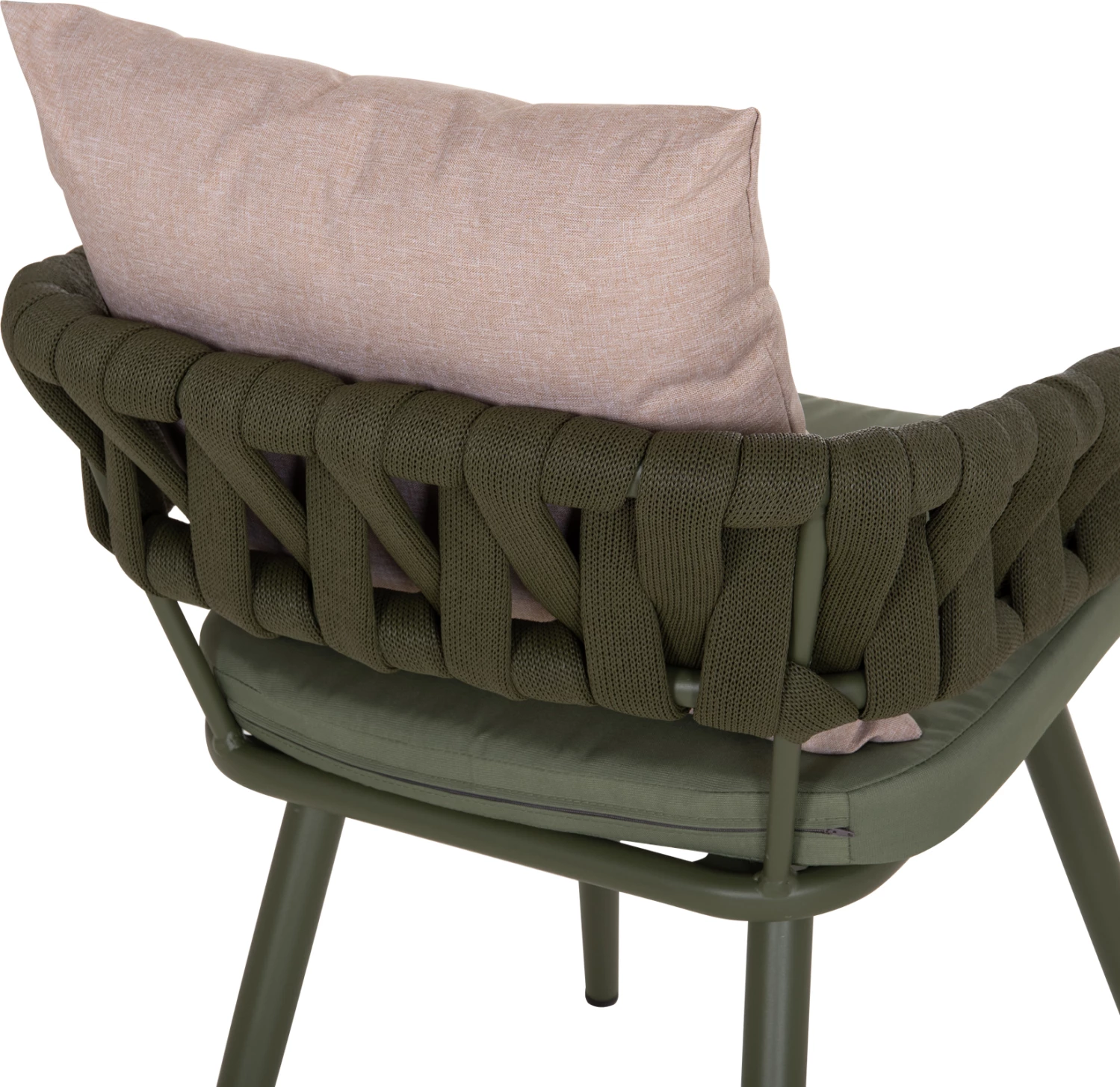 Fotel alumin CAMDEN, ulliri e errët, jastëk shpine ngjyrë kafe, 56x60x72-87cm