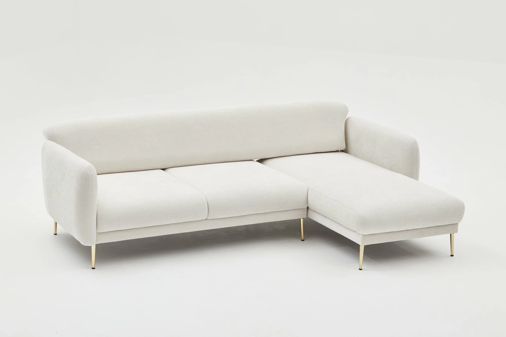 Kënd-sofë krevati Atelier del Sofa, Simena, kënd i djathtë, krem