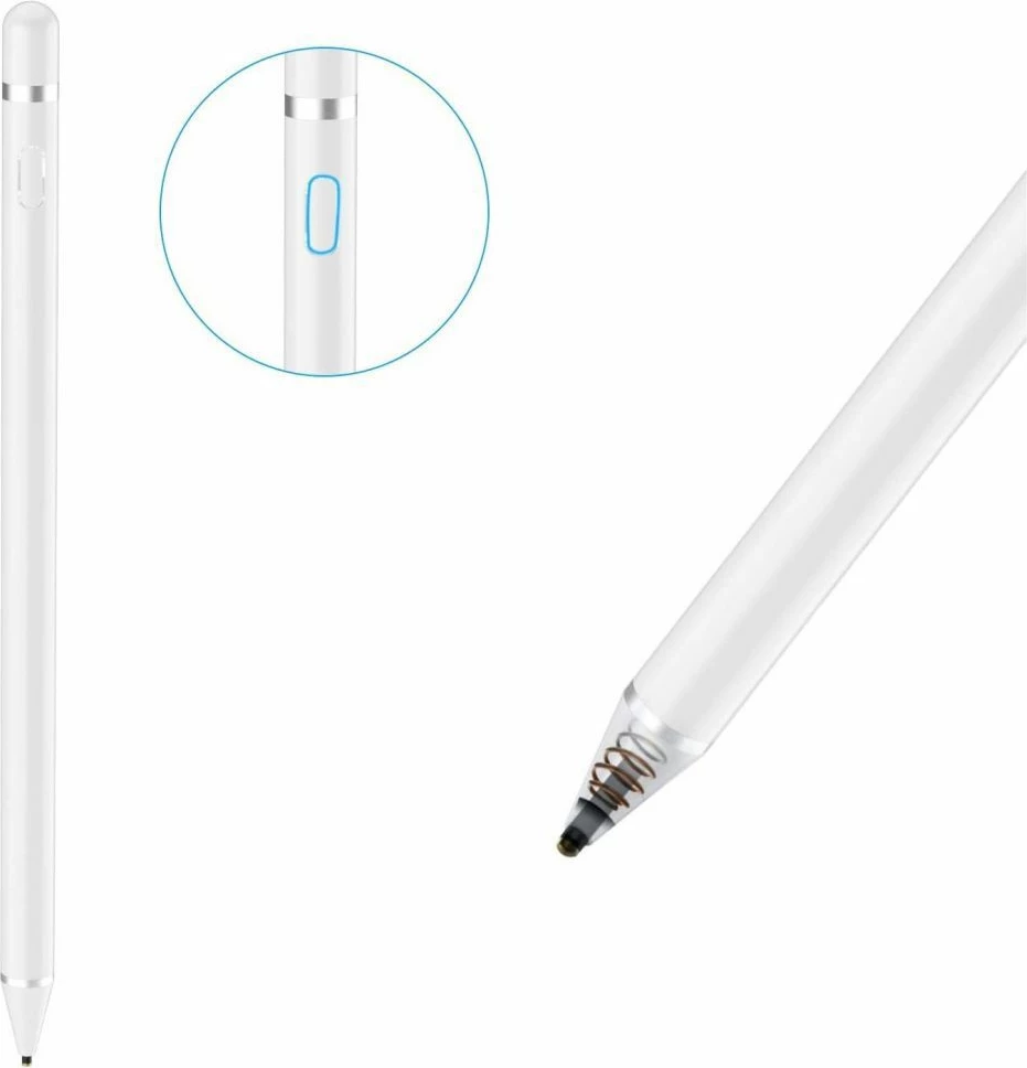 Stilolaps digjital Tech-Protect Active Stylus, me LED, i bardhë