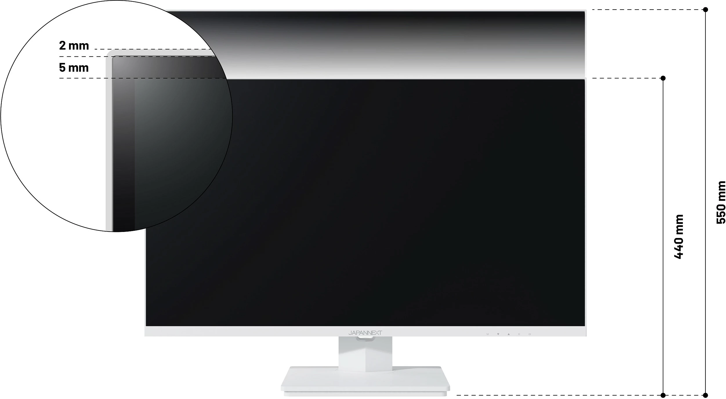 Monitor JAPANNEXT JN-IPS270UHD60F-C65W-HSP-W, 27", IPS, 4K UHD, 60Hz, USB-C 65W, i bardhë