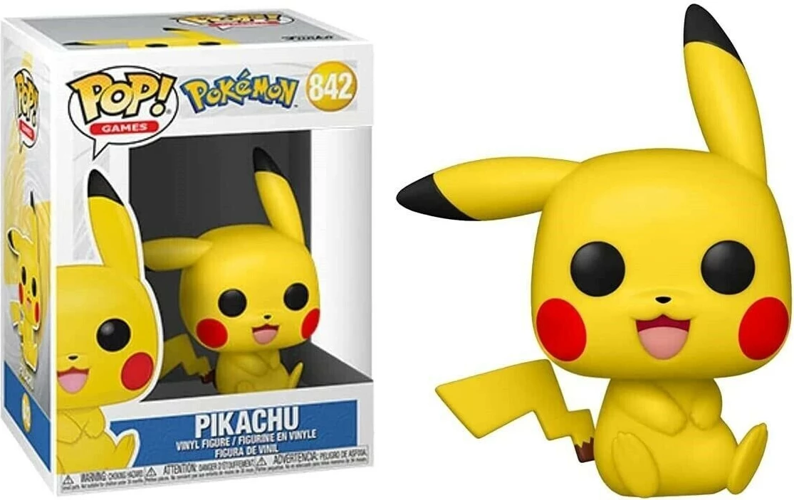 Figurinë koleksionuese Funko POP! Games Pokémon Pikachu (Sitting), vinyl