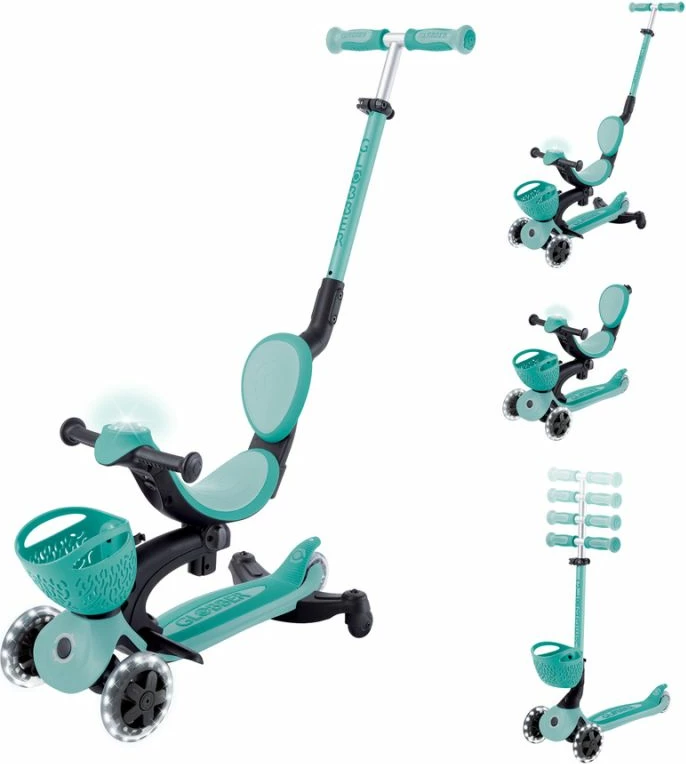 Trotinetë me ulëse për fëmijë Globber GO UP BABY 360 Lights, set