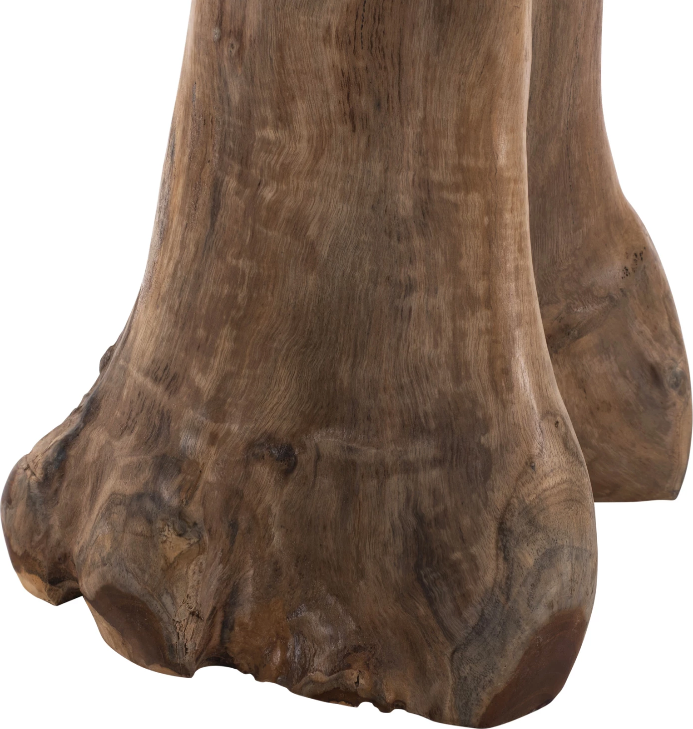 Tavolinë anësore FH9351 dru tik ngjyrë natyrale Φ40x45H