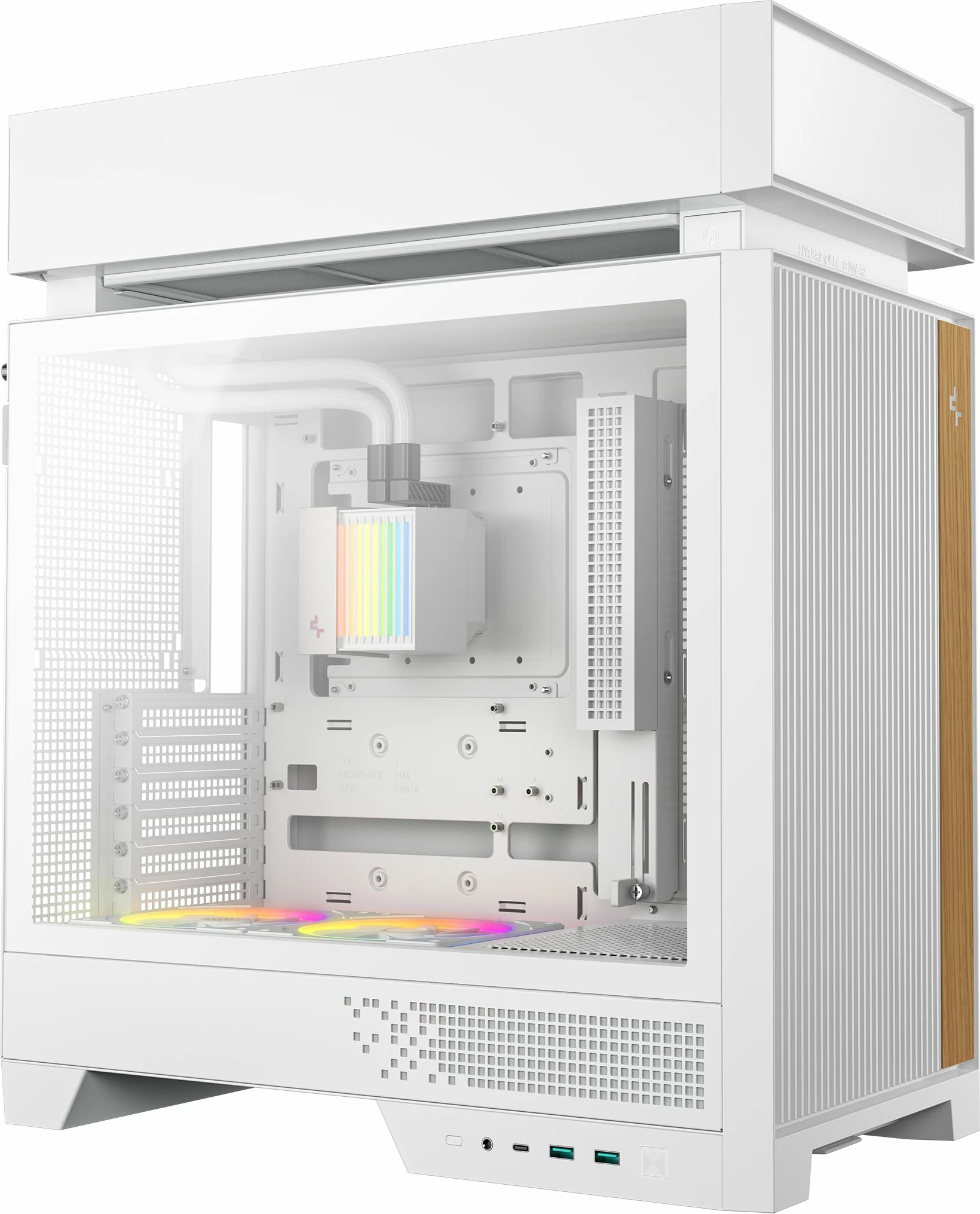 Kasë Deepcool CL6600 WH Mid Tower ATX, radiator 360mm, ARGB, Tempered Glass, e bardhë