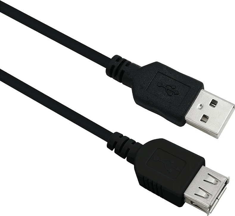 Kabllo zgjatëse USB Helos 3m, USB 2.0 A mashkull në A femër, e zezë