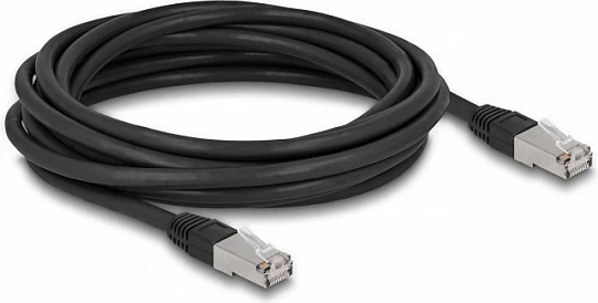 Kabllo rrjeti DeLOCK RJ45 Cat6a S/FTP PE Outdoor, 5 m, e zezë