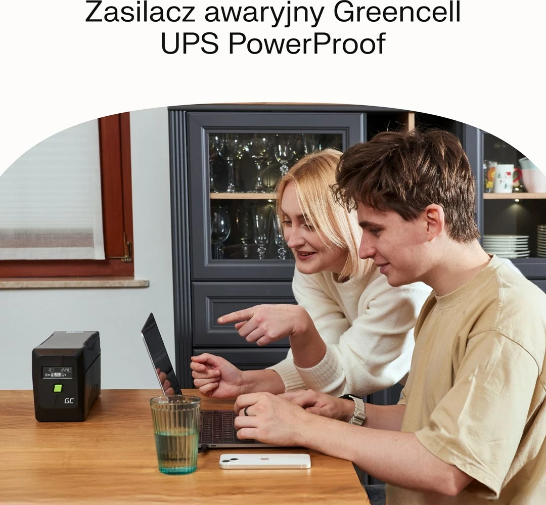 UPS Green Cell UPSLM360, 6.5 kVA, 360 W, 2 dalje AC, e zezë