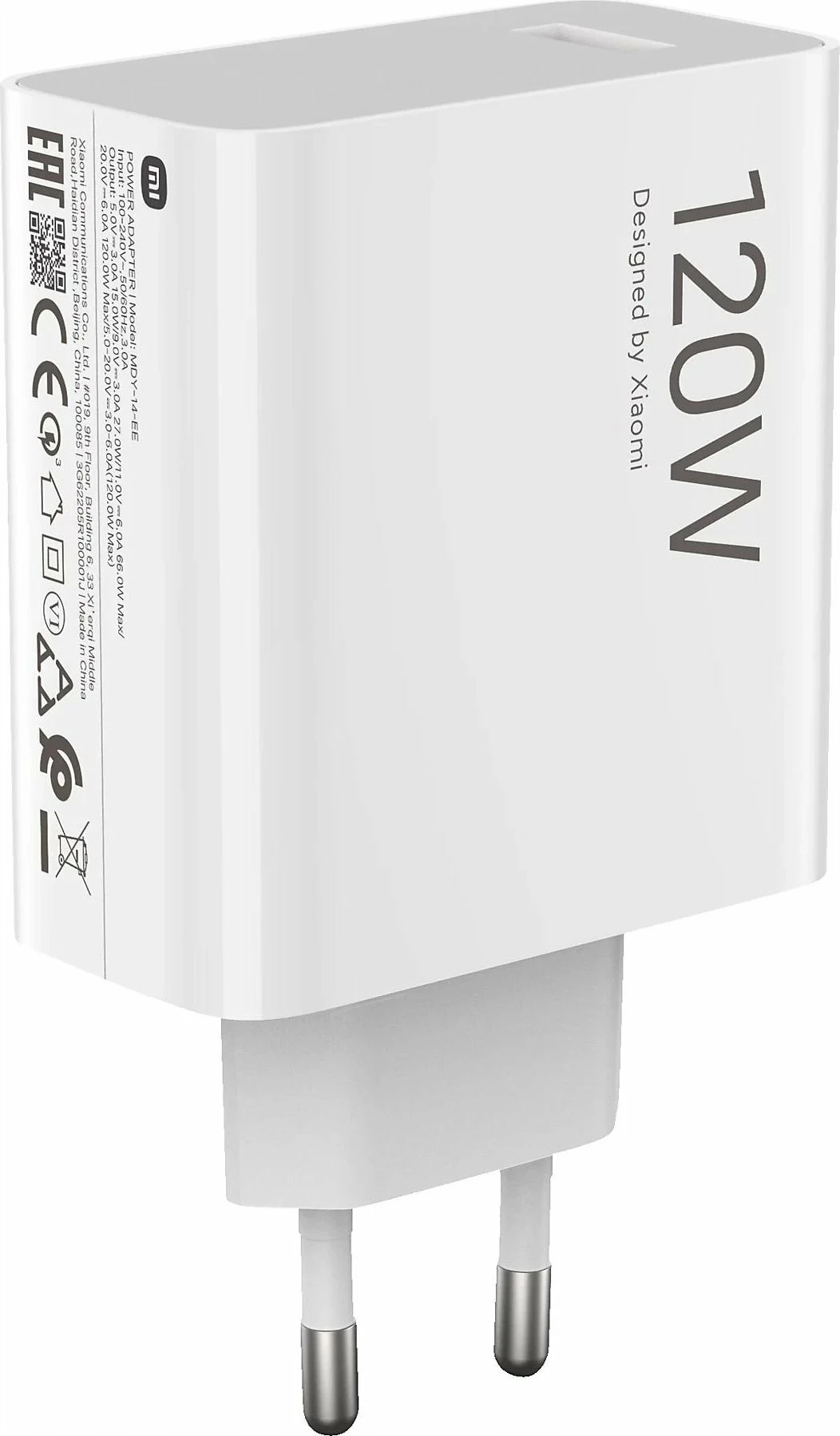 Karikues rrjeti Xiaomi HyperCharge Combo (Type-A) BHR9462EU/MDY-14-EE 120W 1x USB-A me kabllo USB-C, e bardhë