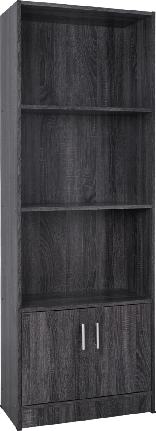 Raft librash melamine, ngjyrë gri, FH2269.01, 60x30x174 cm