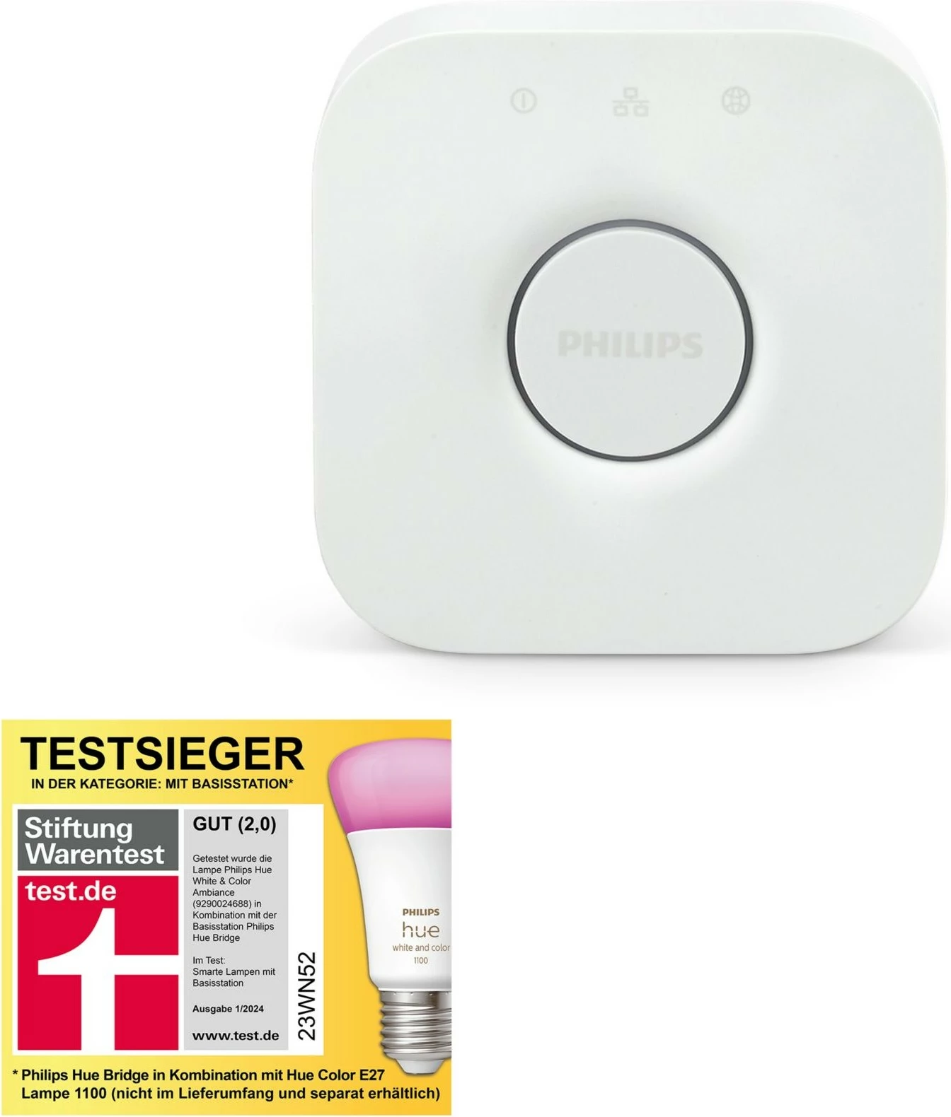 Hue Bridge Philips 8719514342620, Wireless, ZigBee, Bardhë